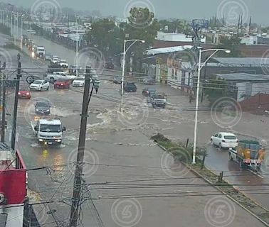 Vialidades colapsan por lluvias en Aguascalientes