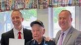 102-year-old Navy veteran presented with high school diploma