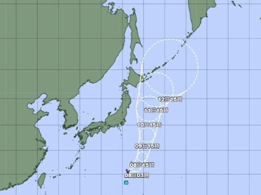 準颱風「瑪莉亞」往北衝！日氣象廳最新路徑：這幾天靠近關東、東北