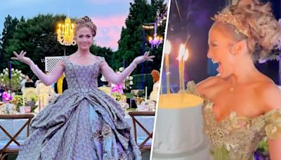 J.Lo posts from her 'Bridgerton'-themed 55th birthday party