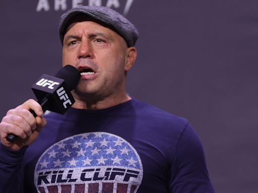 Joe Rogan pauses podcast—"Cut that out so we don't get in trouble"