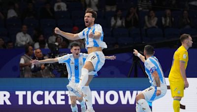 La selección argentina de Futsal debutó en el Mundial con un contundente 7 a 1 sobre Ucrania