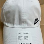 NIKE棒球帽 (AO8662-101白色) 新標籤 電繡logo 老帽 男女可戴 後面鐵環可調鬆緊 正品公司貨 P14