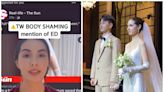 A bride says she was body-shamed after photos from her wedding day were shared without her permission by a British tabloid