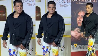 Salman Khan Trolled For Wearing Dragon Ball Z Pants At Heeramandi Premiere