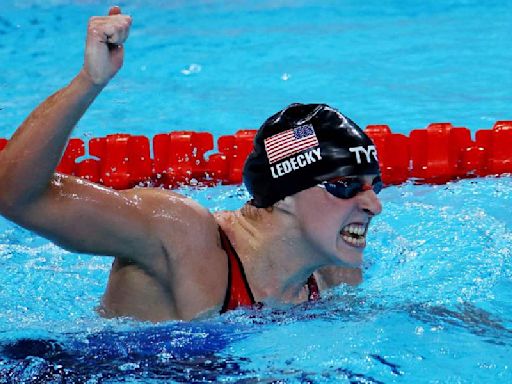 Paris Olympics: Katie Ledecky rewrites record books, other Americans miss top spots