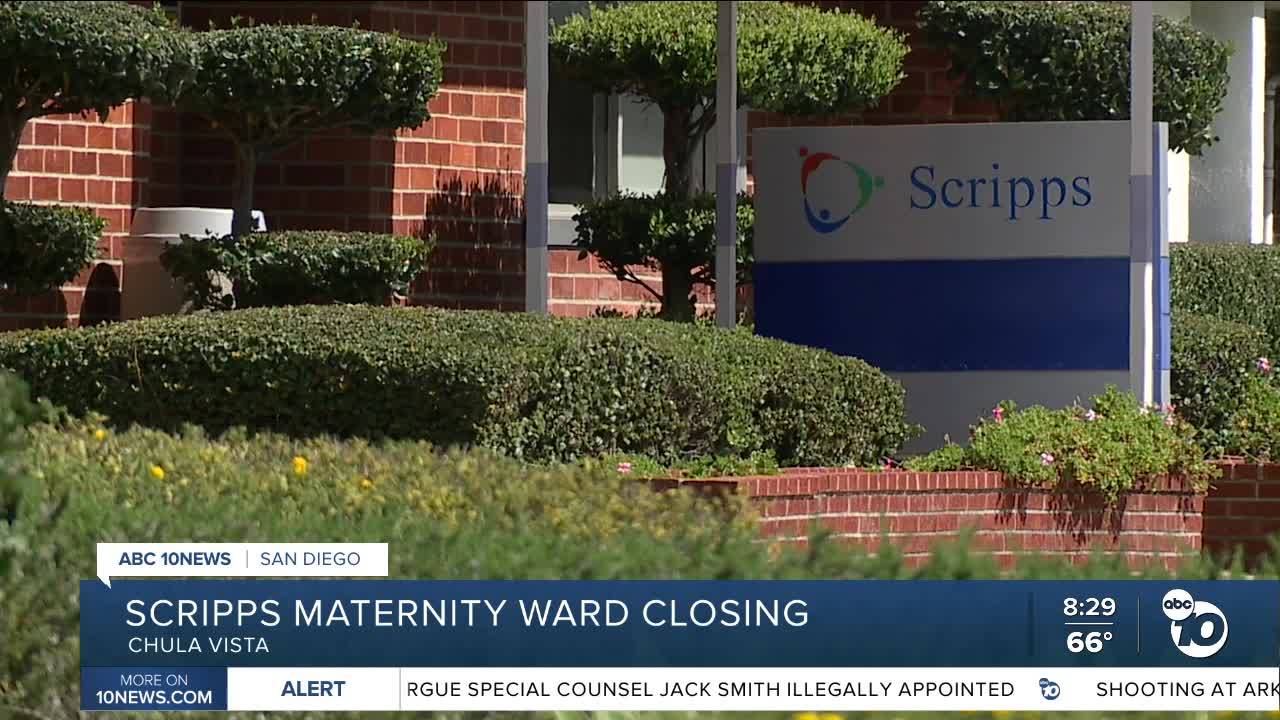 Maternity ward closing this weekend at Scripps Mercy Hospital in Chula Vista