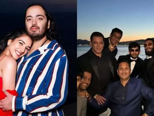 Anant Ambani-Radhika Merchant's Pre-Wedding Bash: A starry image of Ranveer Singh, Salman Khan & M.S. Dhoni goes viral