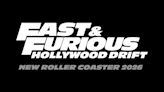 Fast & Furious roller coaster coming to Universal Studios Hollywood