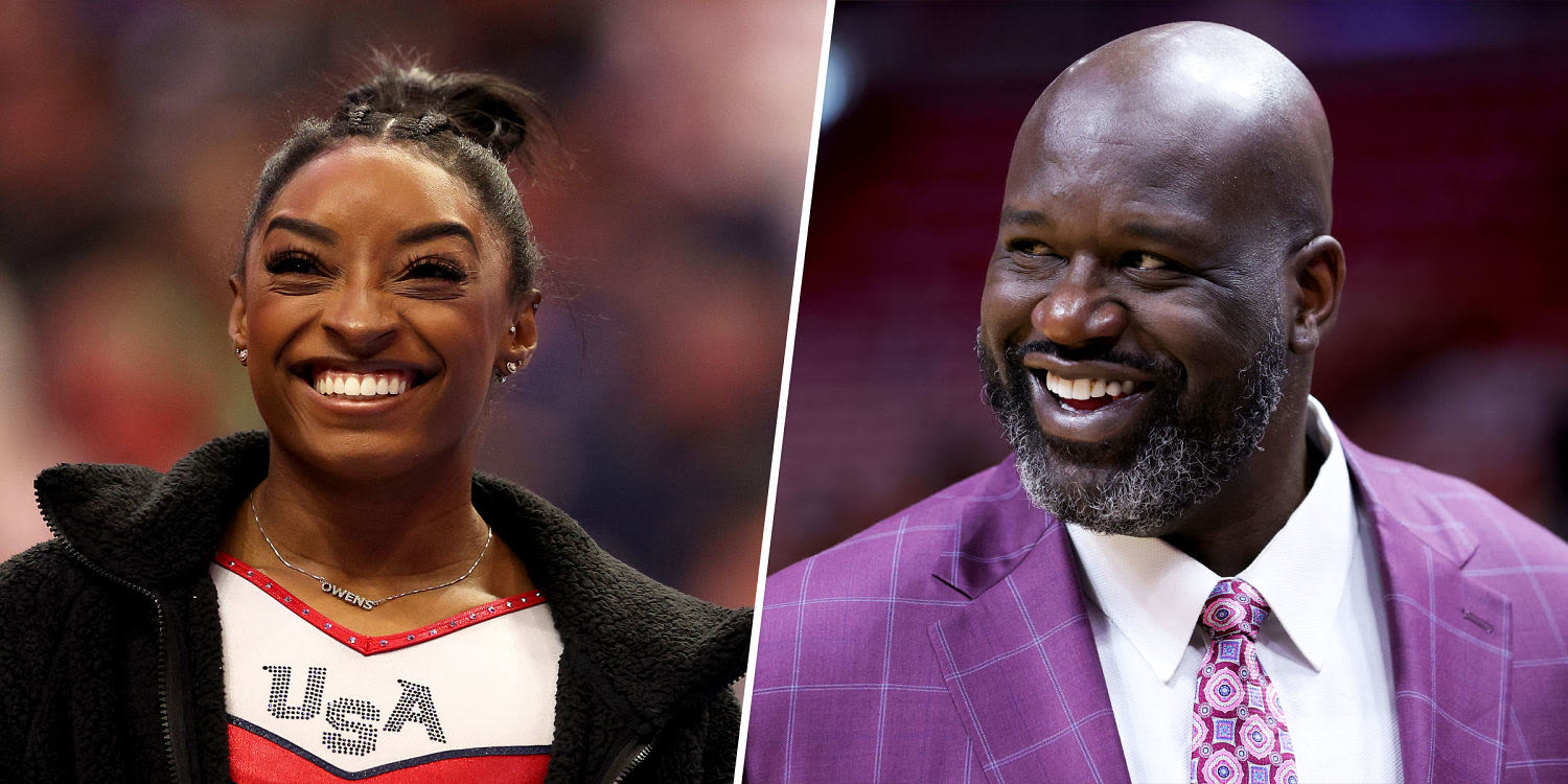 Pic showing Simone Biles and Shaquille O’Neal’s height difference goes viral again during Olympics