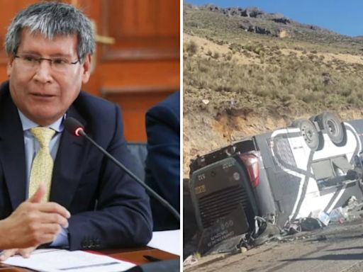 Accidente en Ayacucho: Wilfredo Oscorima prometió reparar vía donde se volcó bus y murieron 17 personas