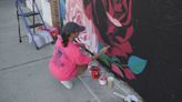 'I just wanted to do something beautiful here' | Maryville artists painting downtown mural