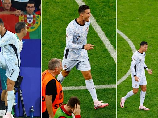 La furia de Cristiano Ronaldo en la histórica derrota de Portugal ante Georgia: el polémico gesto cuando fue reemplazado