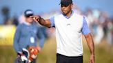 'Limping' Tiger Woods nearly makes hole in one on Postage Stamp at Royal Troon