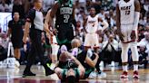 Tatum responds to Adebayo's questionable post-whistle foul