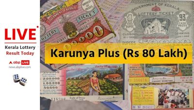 LIVE | Kerala Lottery Result Today: KARUNYA PLUS KN-541 THURSDAY 3PM Draw OUT - 1st Prize 80 L