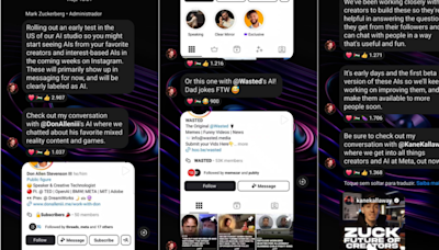 Instagram testa chatbots de IA com a personalidade de influenciadores