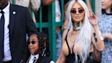 Kim Kardashian and North West wear matching nose rings at Paris Fashion Week