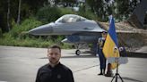 Ukraine's Zelenskyy displays newly arrived F-16 fighter jets to combat Russia in the air