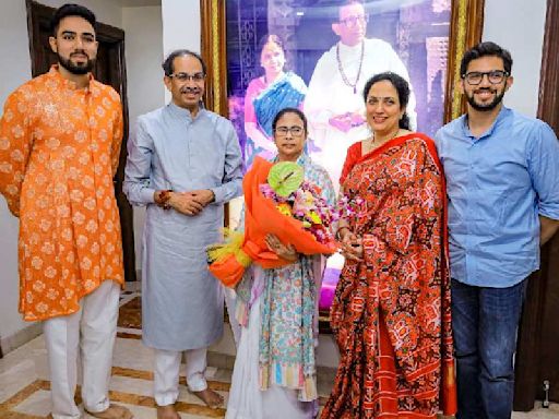 Mamata Banerjee meets INDIA bloc leaders Uddhav Thackeray, Sharad Pawar in Mumbai