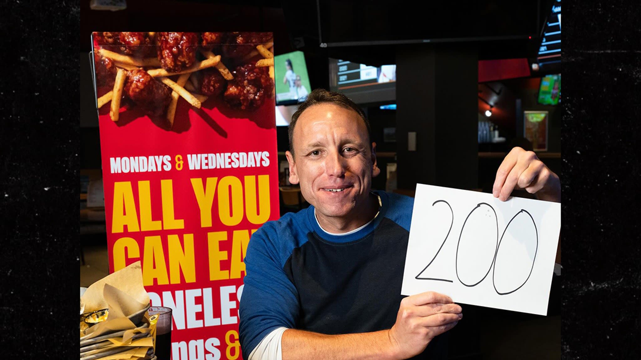 Joey Chestnut Devours 200 Boneless Wings In Under 38 Minutes