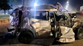 Chocó contra un camión estacionado en La Plata y murió: las impactantes fotos tras el accidente