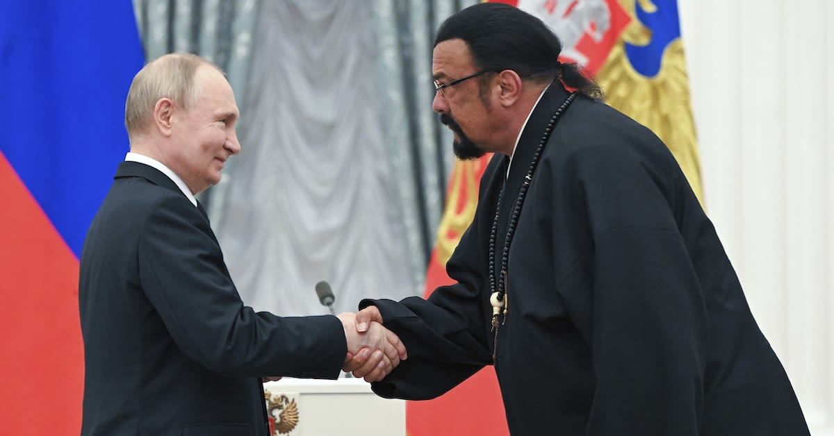 Putin Trots Out Steven Seagal to Make Wild Claims About Ukraine: ‘Human Trafficking, Organ Trafficking, Narco Trafficking!’