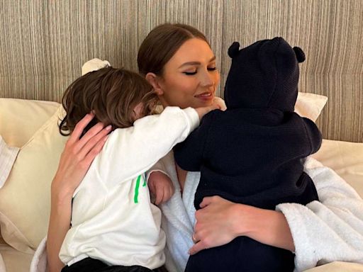 Karlie Kloss Snuggles with Her Two Sons in Hotel Bed Before Attending 2024 Met Gala: ‘A Quick Cuddle’