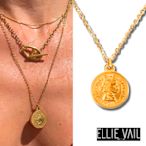 ELLIE VAIL 邁阿密防水珠寶 金色羅馬錢幣 簡約金色項鍊 Vida Coin