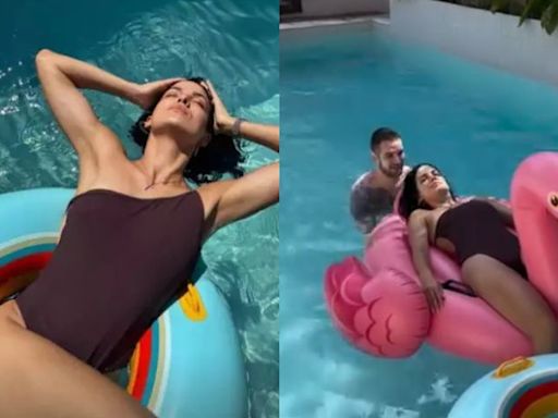 Natasa Stankovic enjoys pool time with Disha Patani's rumoured boyfriend Aleksander Ilic, Neitzens ask 'Hardik Bhai yeh kya ho raha hai?'- Watch viral video