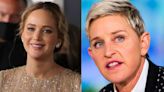 Jennifer Lawrence admits she used to pretend to be interviewed by Ellen DeGeneres while on the toilet