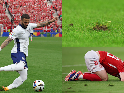 'Absolutely horrendous' - England fans rage at 'made out of cake' pitch as Kyle Walker narrowly escapes injury in Denmark game | Goal.com English Oman