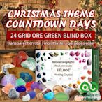 聖誕裝飾品禮物 24 格 / 12 格 Ore 盲盒綠色聖誕節 12 天倒計時驚喜猜測盲盒小禮物【精品】
