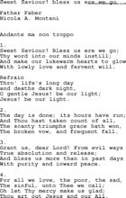 Catholic Hymns, Song: Sweet Saviour! Bless Us Ere We Go - lyrics and PDF