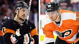 Konecny takes the ice, Atkinson stays off with lower-body injury