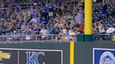 A homer by Royals’ Salvador Perez revealed a gap in the Kauffman Stadium ground rules