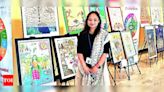Ranchi girl showcases Mithila paintings at UN | Ranchi News - Times of India