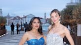 Salma Hayek & Stepdaughter Mathilde Pinault Twin In Disco Ball Gowns