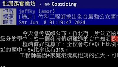 國中會考放榜！竹縣2校「1特殊現象」網讚「全台最強」：根本基因複製