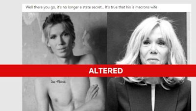 Fact Check: Altered image depicts Brigitte Macron as a young man