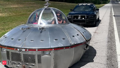 Is that a UFO? Oklahoma Patrol Officer stops bizarre vehicle - The Economic Times