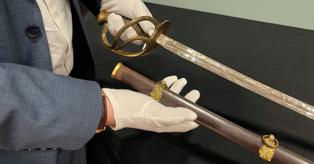 Sherman’s Sword and Books Are Among Civil War Items Up for Auction