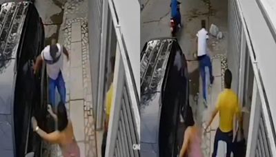Video: una mujer defendió a su hijo de un asalto con una patada voladora que espantó a los delincuentes