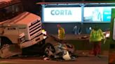 Fatal accidente en la Panamericana: un camión chocó, el contenedor que llevaba salió despedido y cinco personas murieron
