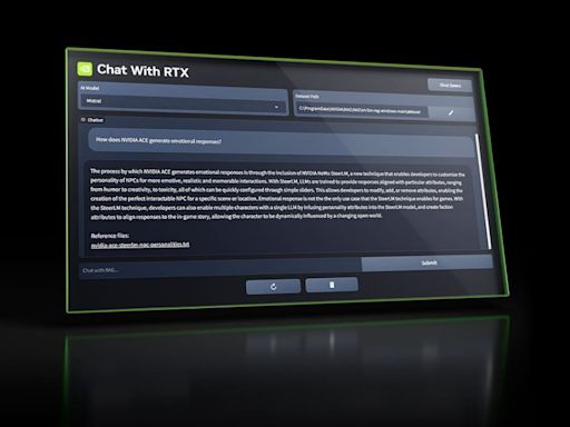 NVIDIA更新ChatRTX功能，加入支援Gemma等人工智慧模型、新增影像識別能力