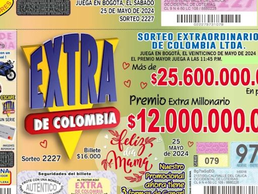 Sorteo extraordinario de Colombia, resultados del 25 de mayo: $12.000 millones de premio mayor