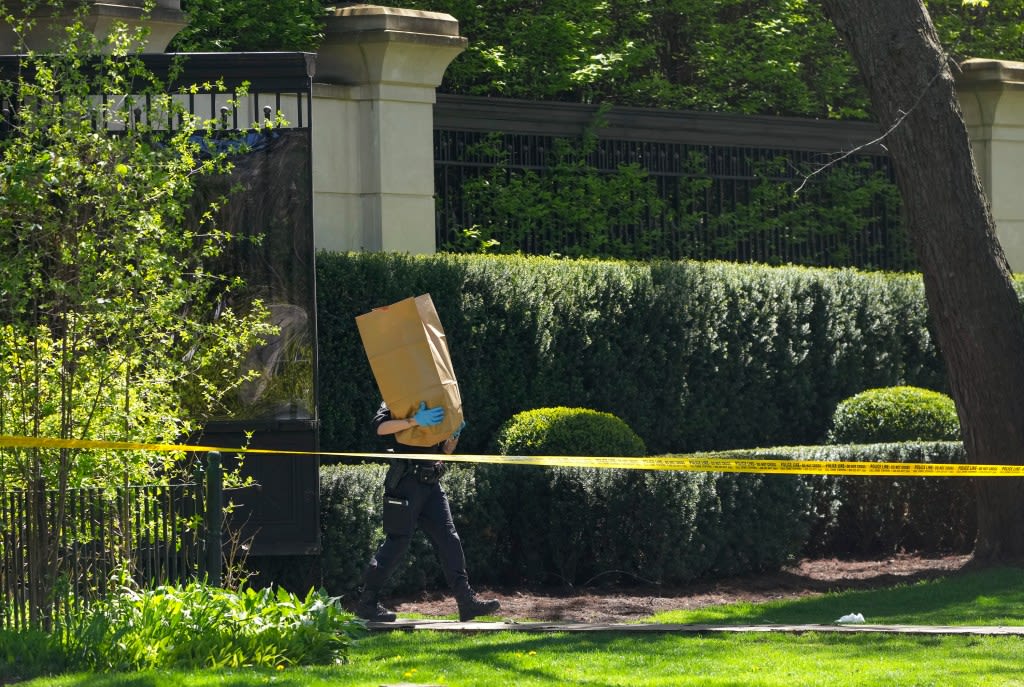 Security restrains a third intruder this week at Drake’s Toronto mansion