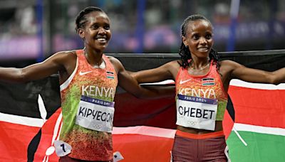 Kenya's Chebet wins 5,000m gold as Kipyegon gets silver