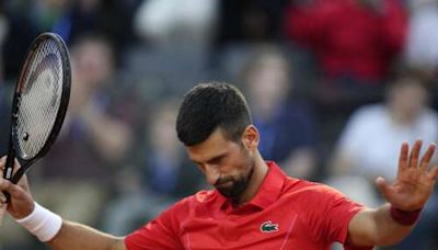 Djokovic wins his opener at the Italian Open after a month off