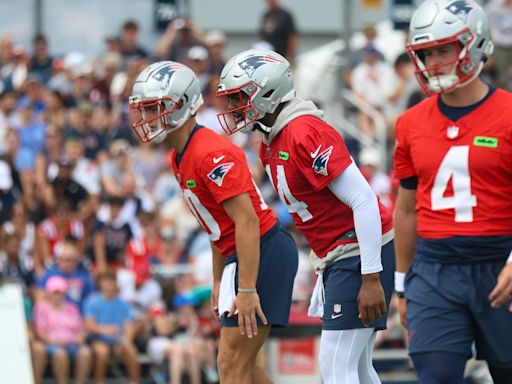 Jacoby Brissett shines, Drake Maye battles on Day 9 of Patriots camp